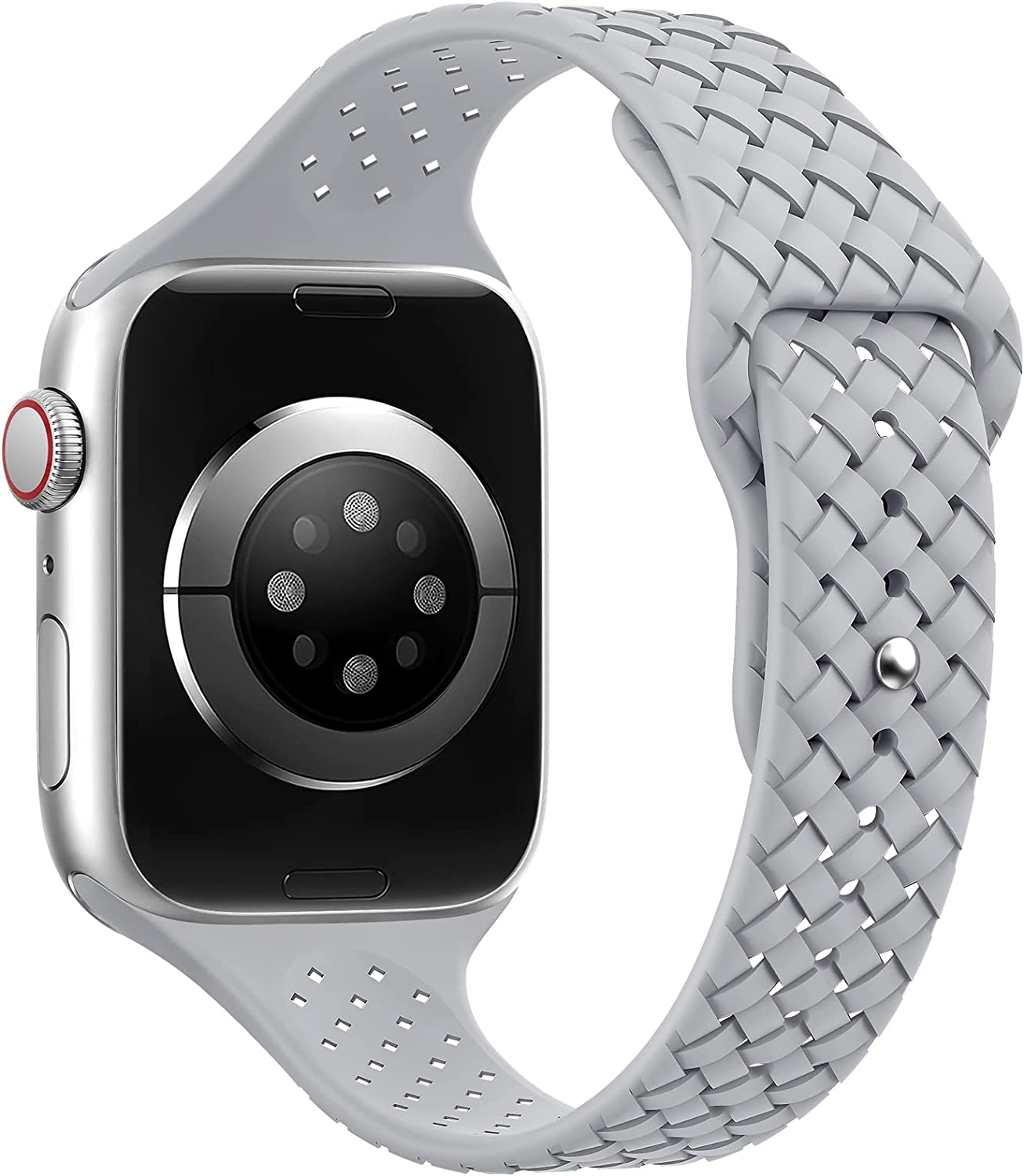 230816045103248_1 HOTLOVE Silicone Slim Bands Compatible with Apple Watch Band 38mm 40mm 41mm 42mm 44mm 45mm 49mm, Slim Thin Narrow Sport Strap Breathable Wristbands for iWatch Ultra Series SE 8 7 6 5 4 3 2 Women Men - Image 1